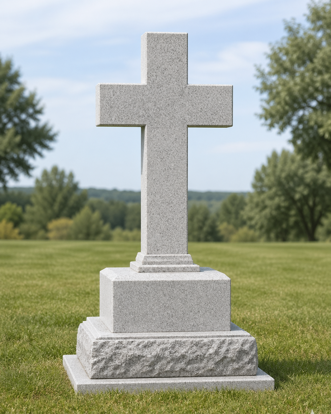 granite Cross Headstone hand-carved by Cross Memorials in NJ — image 2