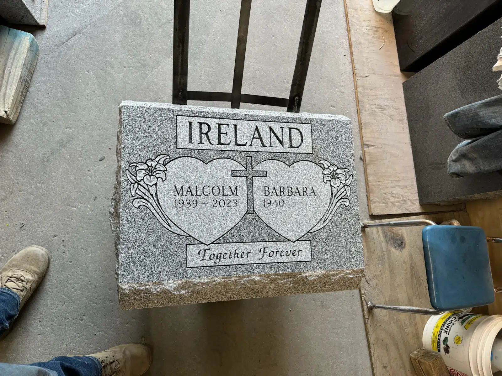granite Cross Headstone hand-carved by Cross Memorials in NJ — image 3