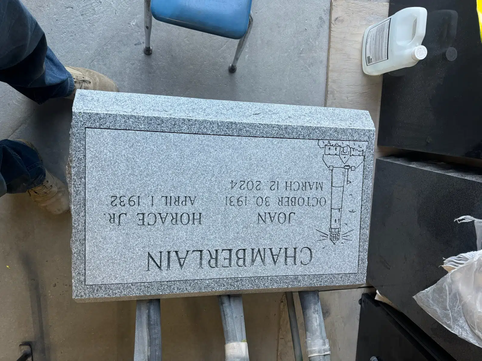 granite Cross Headstone hand-carved by Cross Memorials in NJ — image 6
