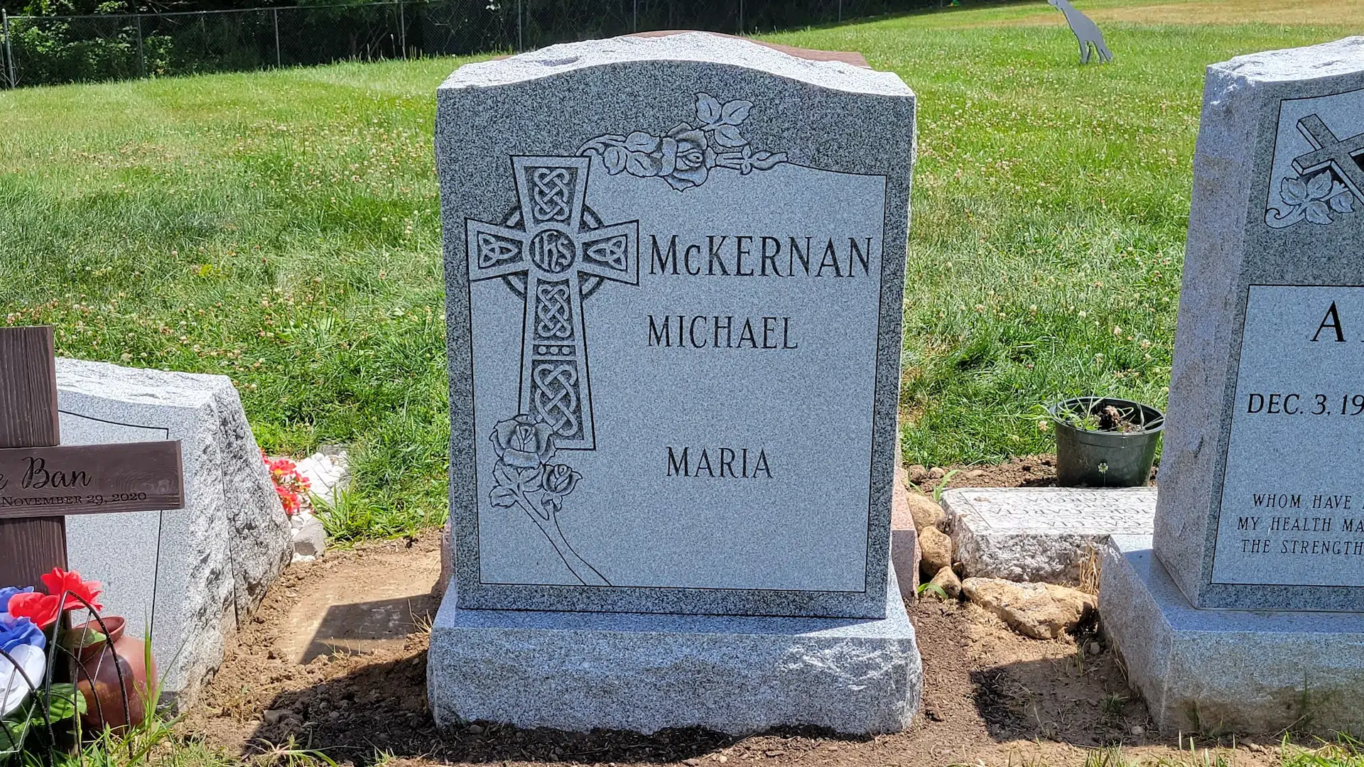granite Cross Headstone hand-carved by Cross Memorials in NJ — image 3